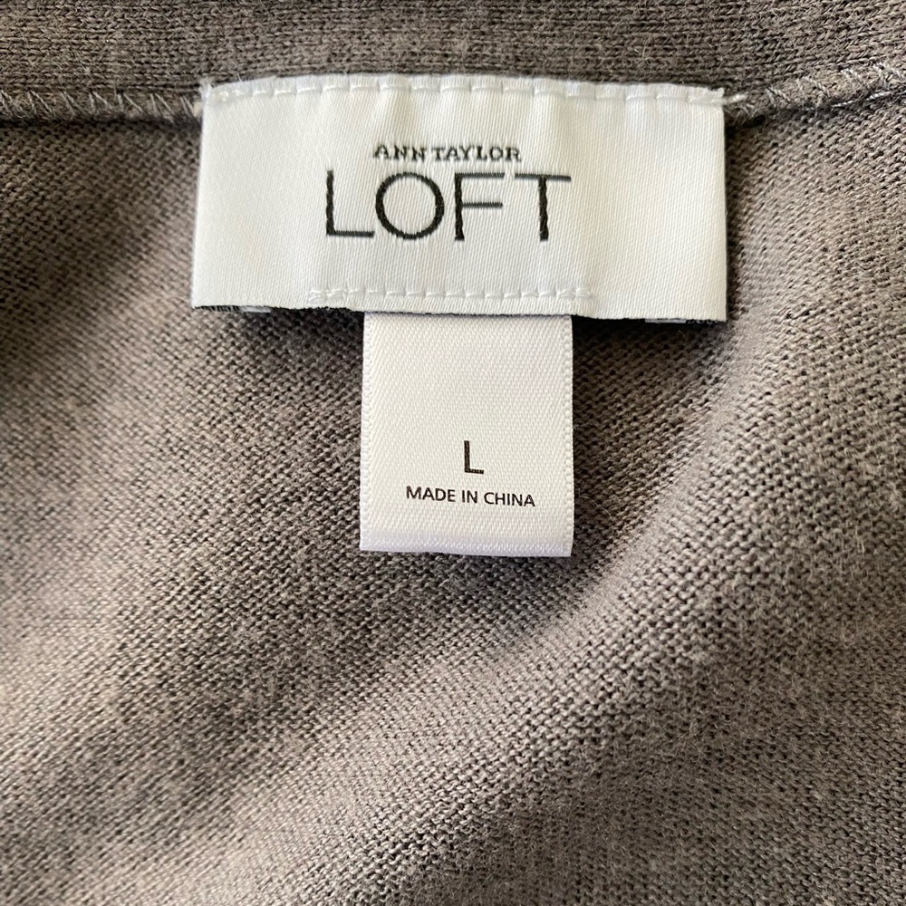 LOFT Ruffle Front Cardigan - Size Large - Picture 5 of 6
